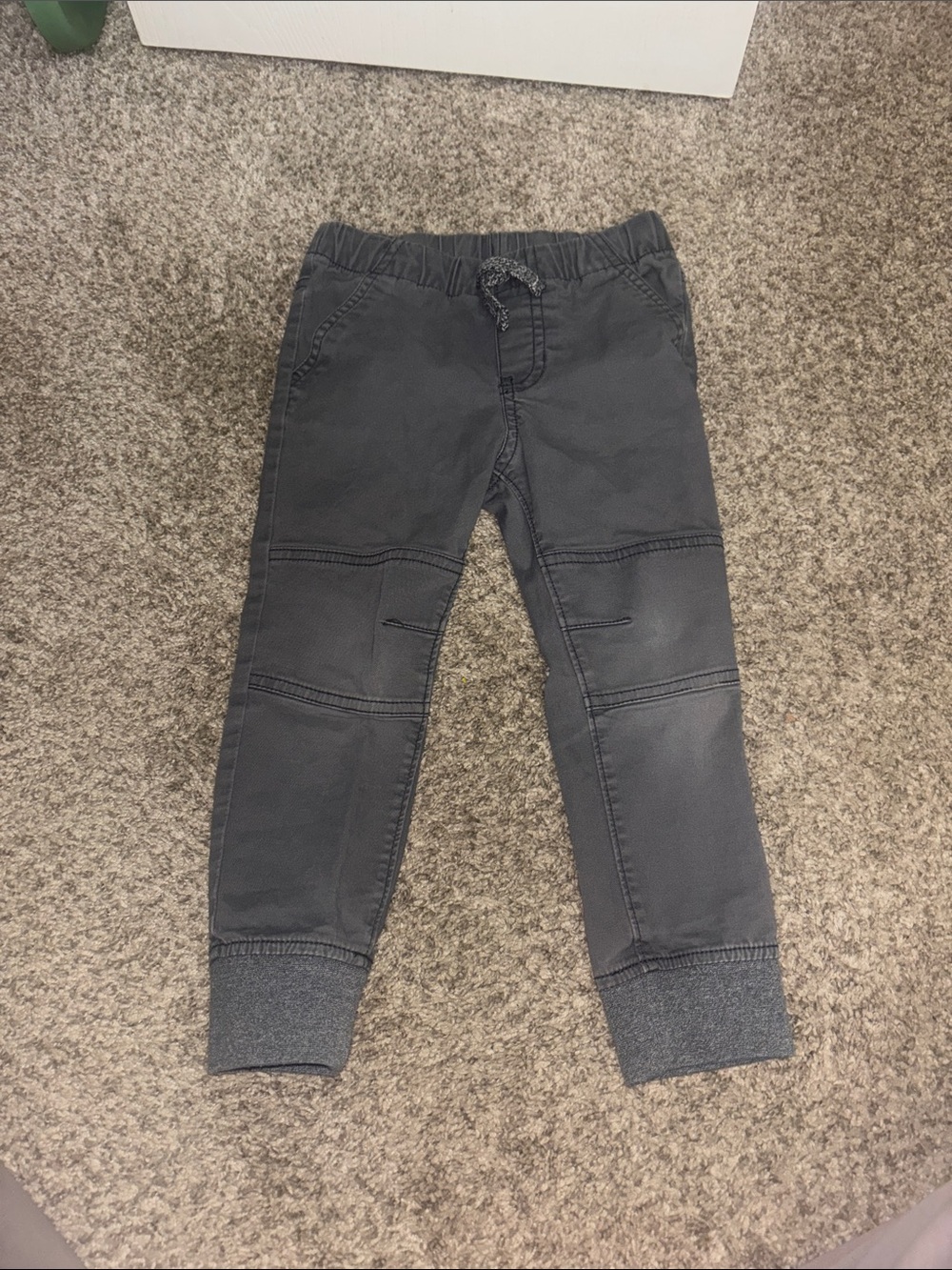 Cat & Jack Charcoal Gray Jogger Pants with Rib Cuffs